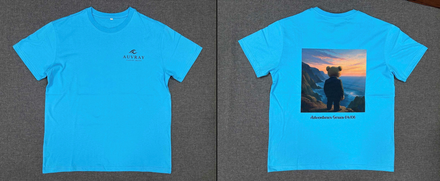 Adventurer Series Faded Blue Short Sleeve T Shirt