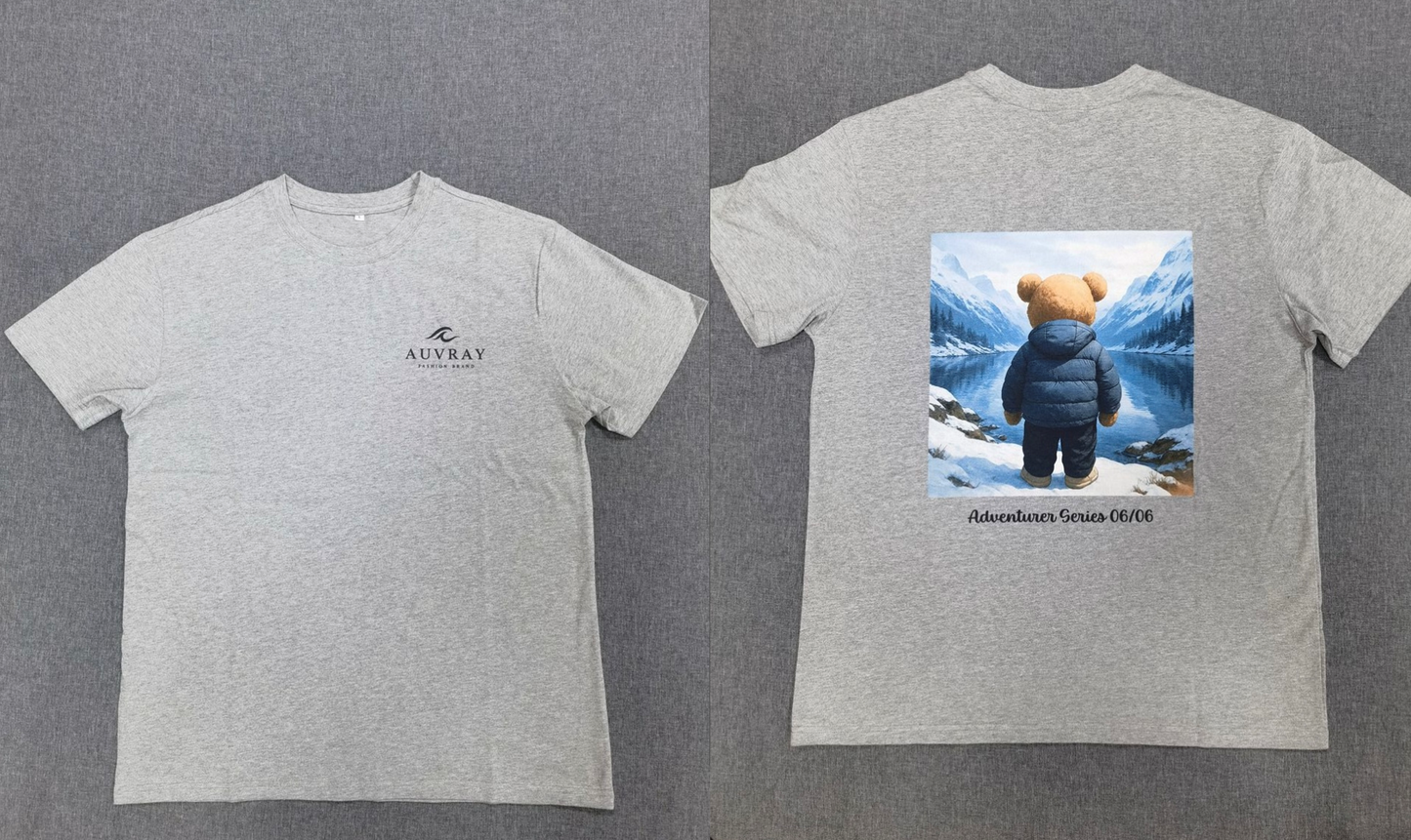 Adventurer Series Light Gray Short Sleeve T Shirt